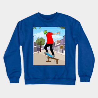 Retro Skateboarder Crewneck Sweatshirt